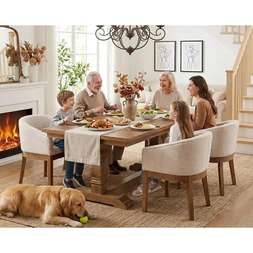 Upholstered Barrel Dining Chairs product view 2