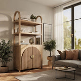 72″ Arched Bookcase with Storage product view 1