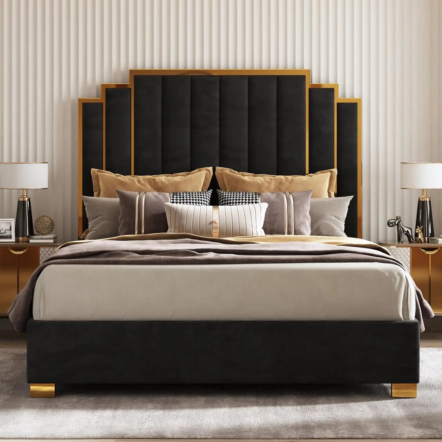 King Upholstered Bed product view 1