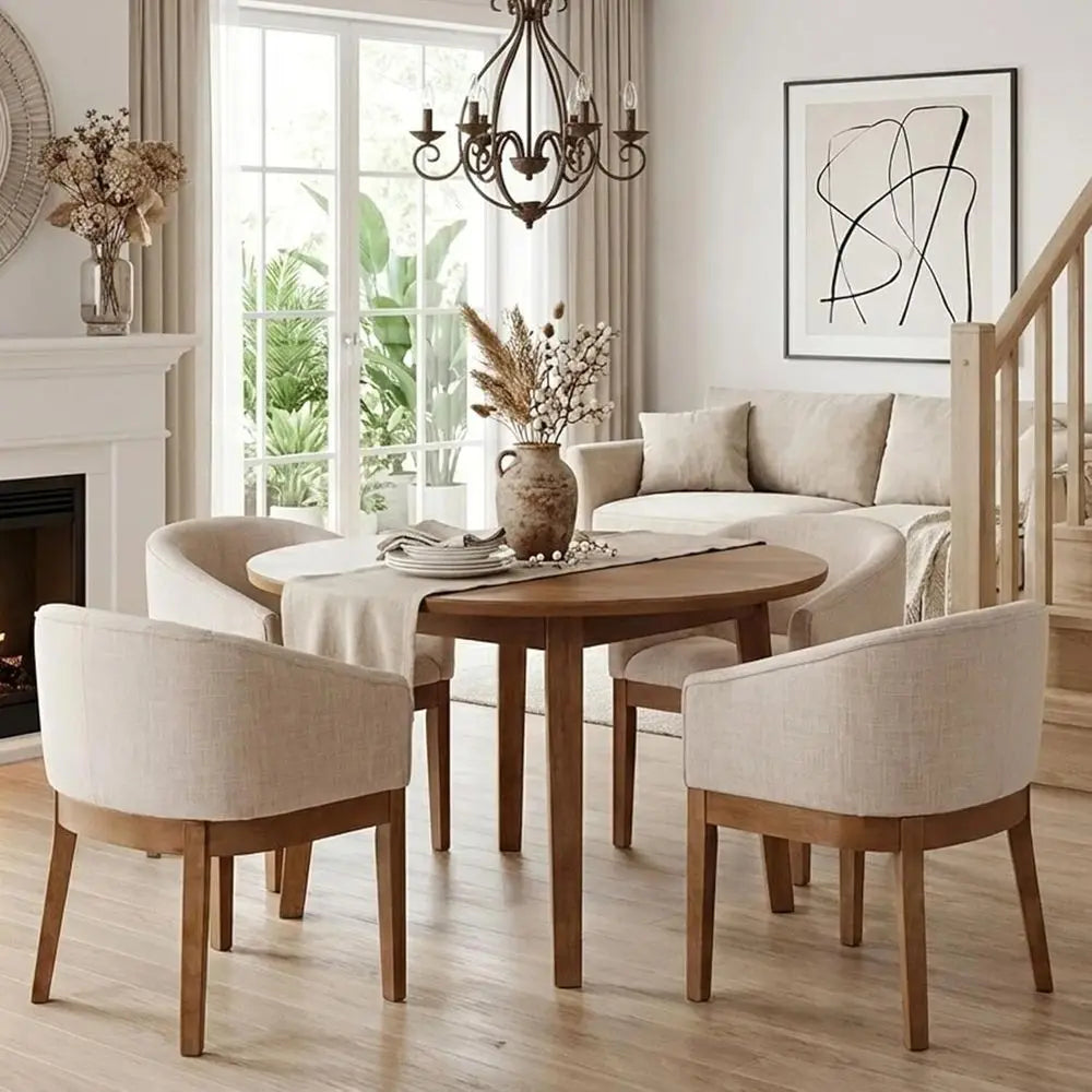 Upholstered Barrel Dining Chairs product view 5
