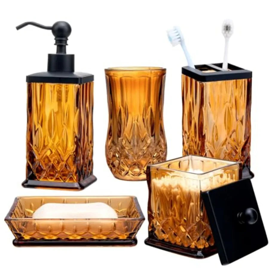 Amber Glassware Set — 5 Pieces product view 1