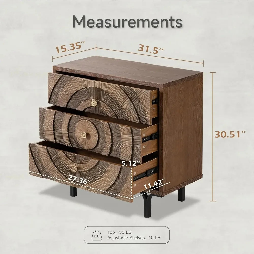 Farmhouse Three-Drawer Dresser product view 2