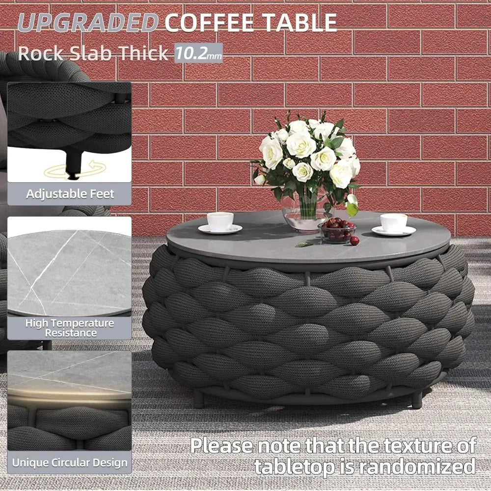 Aluminum Patio Conversation Set, 3-Piece product view 3