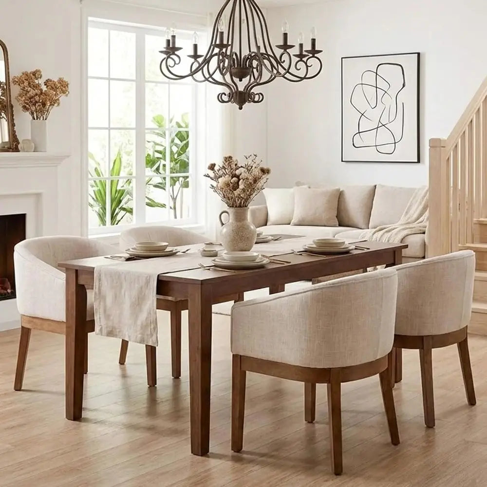 Upholstered Barrel Dining Chairs product view 4