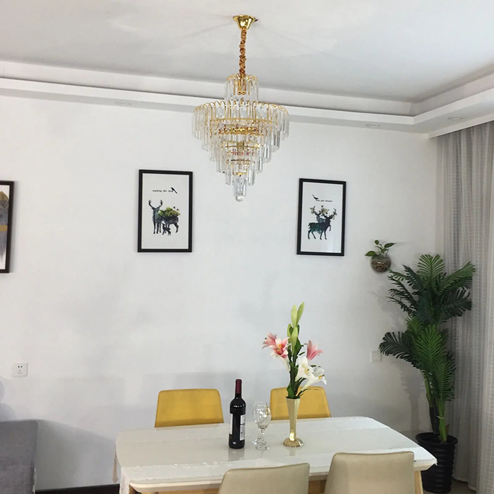 The Halo — Modern K9 Crystal Chandelier product view 6
