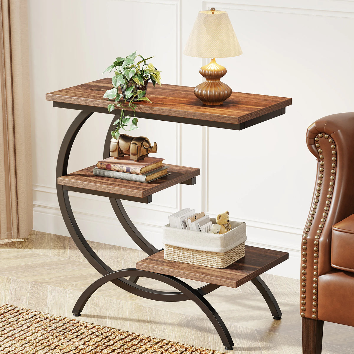 Tribesigns C-Shaped Side Table