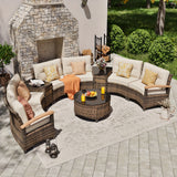 Curved Patio Sectional Sofa product view 1
