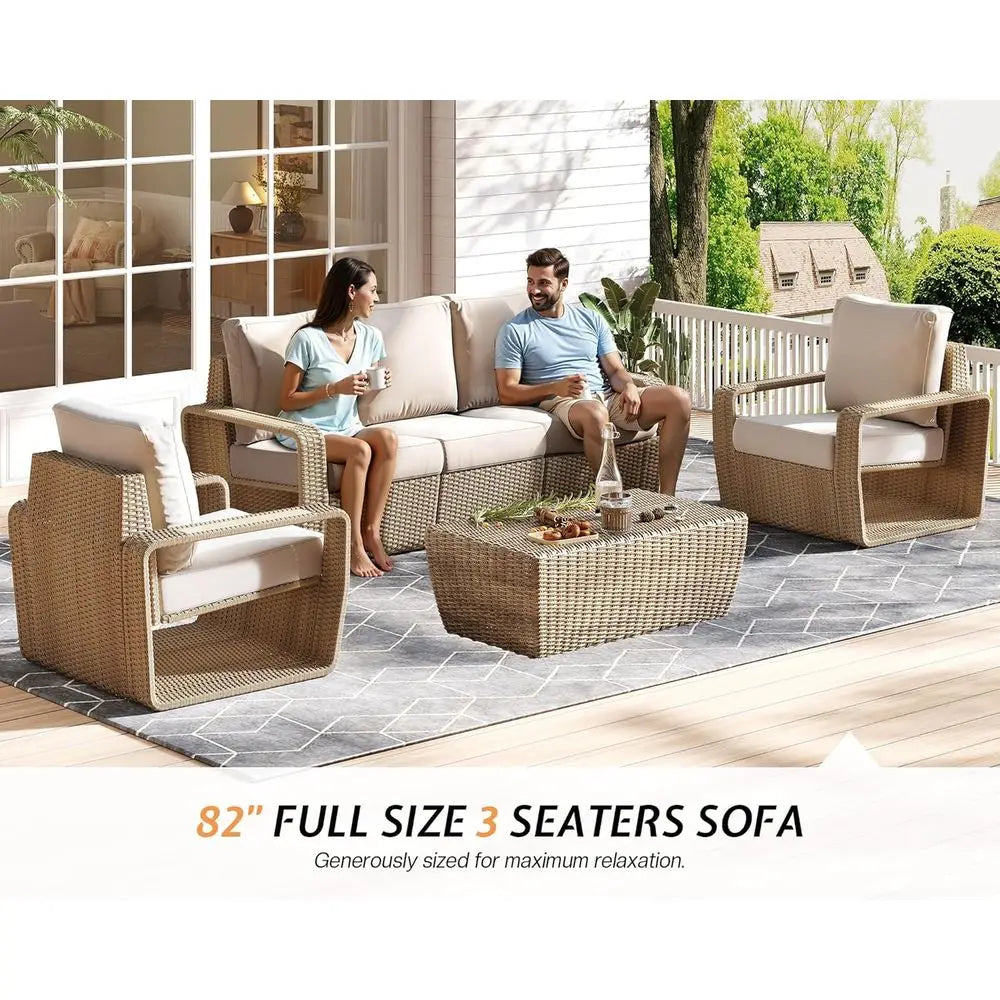 Wicker Patio Sofa Set product view 5