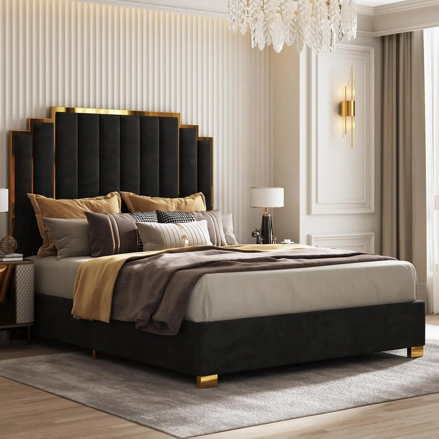 King Upholstered Bed product view 3
