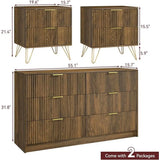 Bedroom Storage Set with Two Nightstands & Chest product view 2
