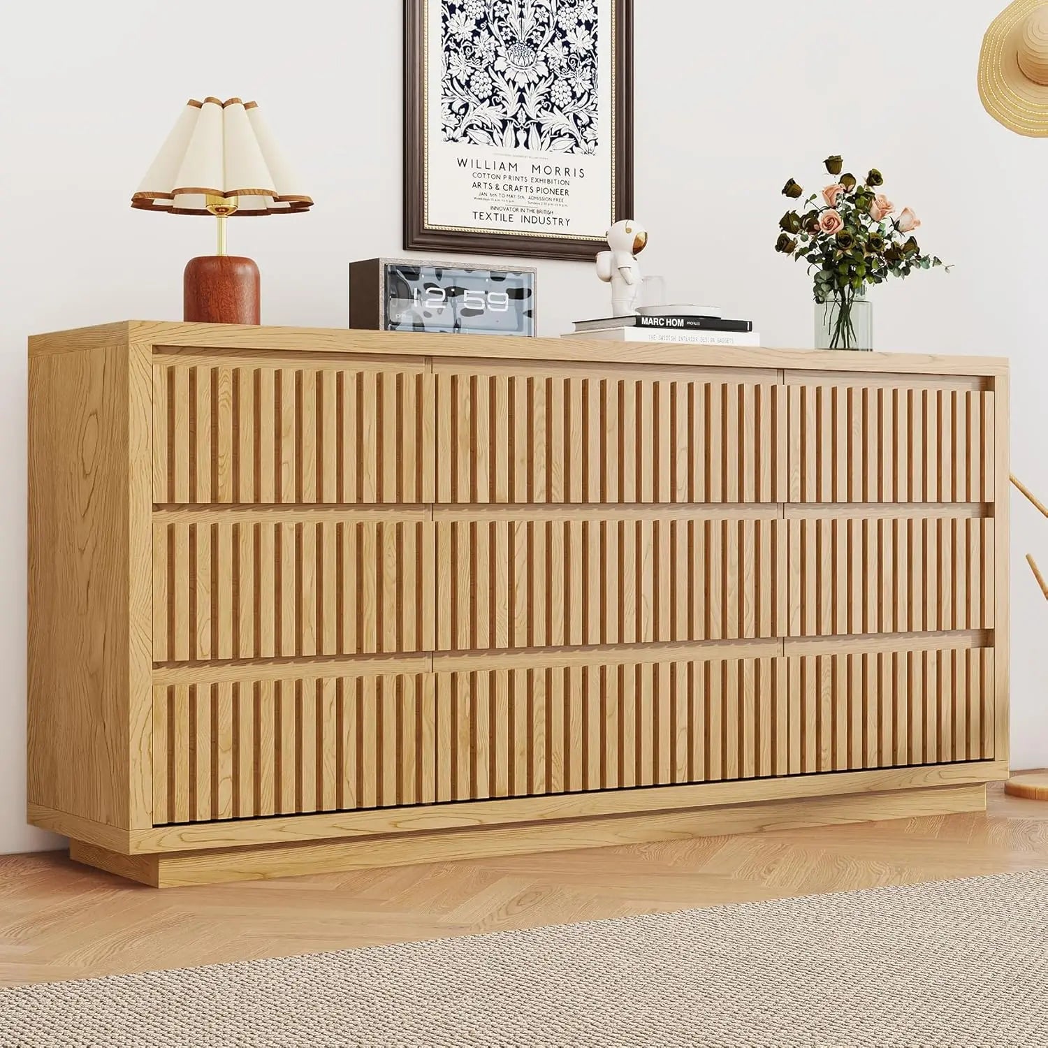 Fluted 9-Drawer Dresser product view 7