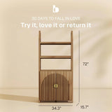 72″ Arched Bookcase with Storage product view 2