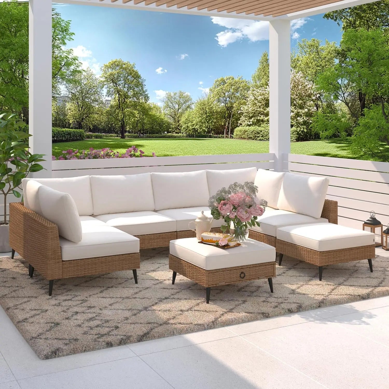 8-Piece Outdoor Patio Lounge Set product view 1