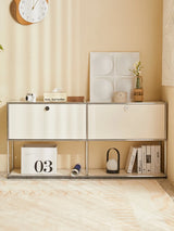 Corner TV Stand with Metal Storage Cabinets product view 5