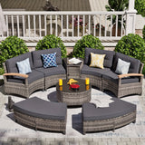 Curved Patio Sectional Sofa product view 6
