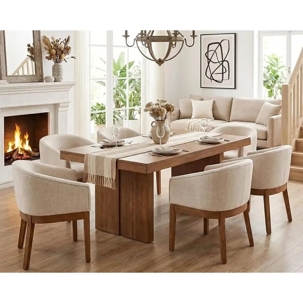 Upholstered Barrel Dining Chairs product view 6
