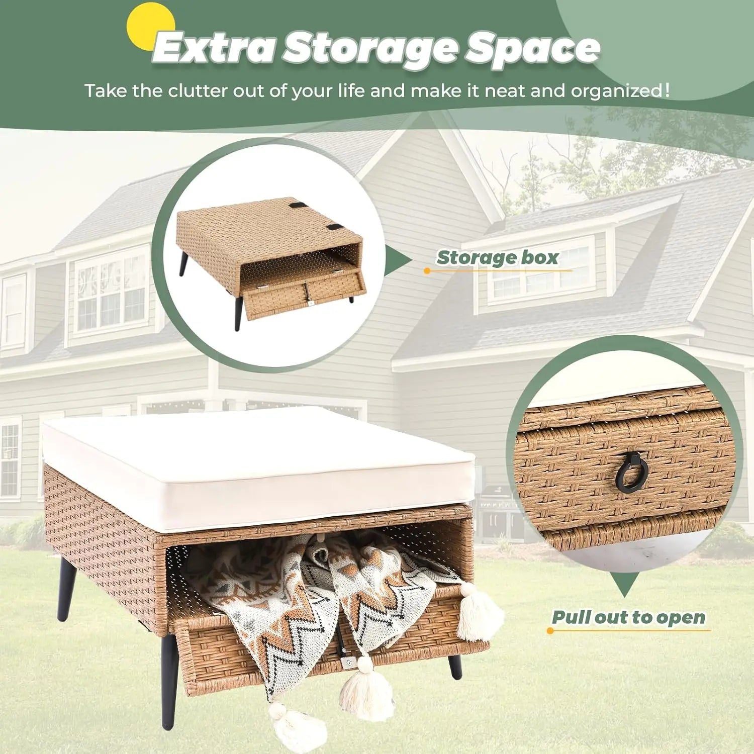 8-Piece Outdoor Patio Lounge Set product view 3