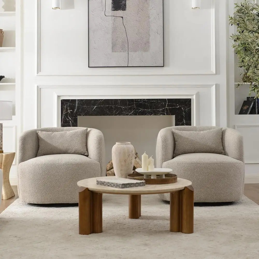 Upholstered Accent Chairs with Pillows product view 3