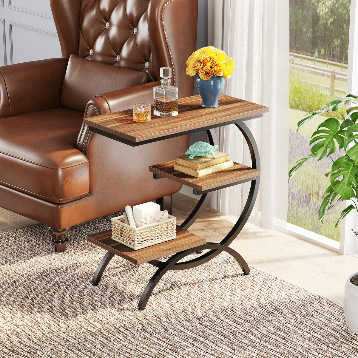 Tribesigns C-Shaped Side Table