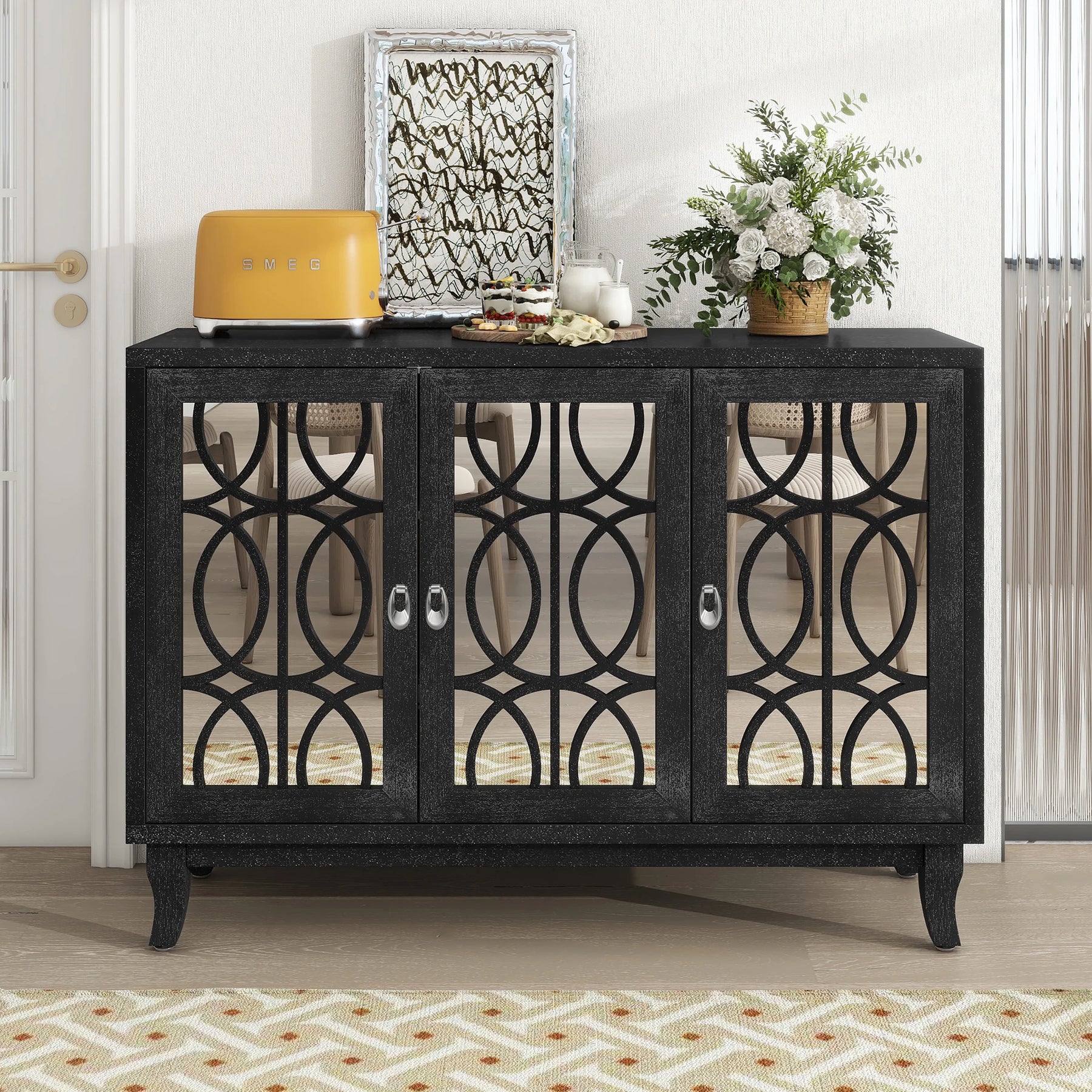 Mirrored 3-Door Buffet Sideboard product view 5