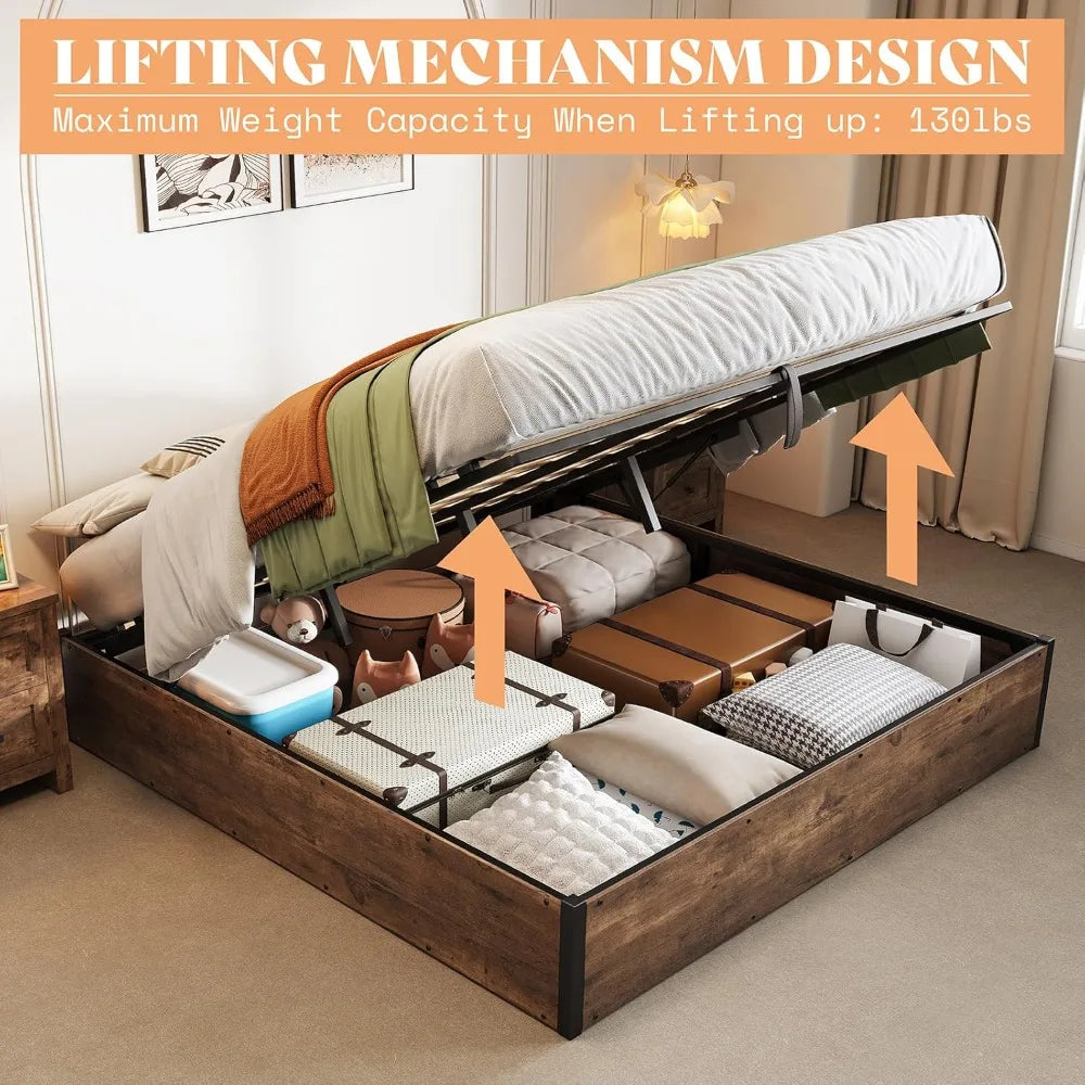 Wooden Platform Storage Bed Frame product view 3