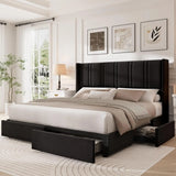 King Bed Frame with 4 Storage Drawers product view 8