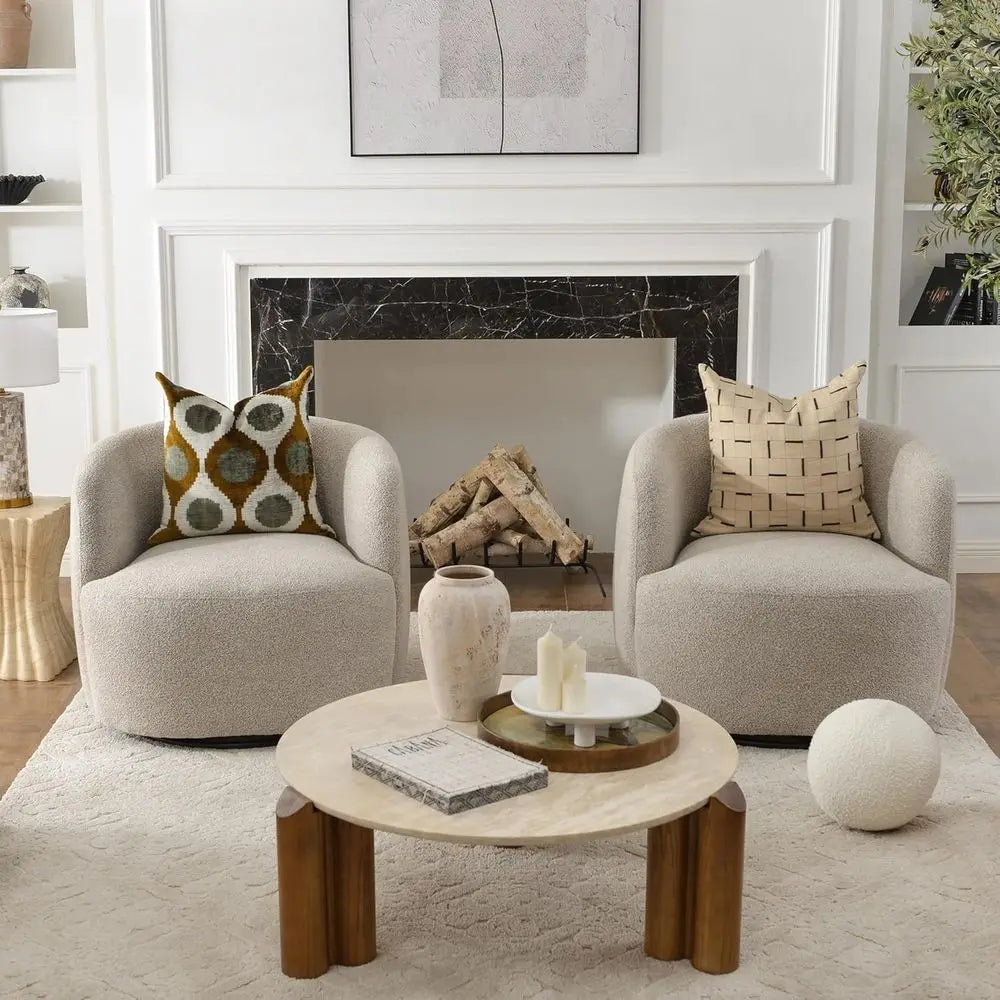 Upholstered Accent Chairs with Pillows product view 4