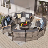 Curved Patio Sectional Sofa product view 5