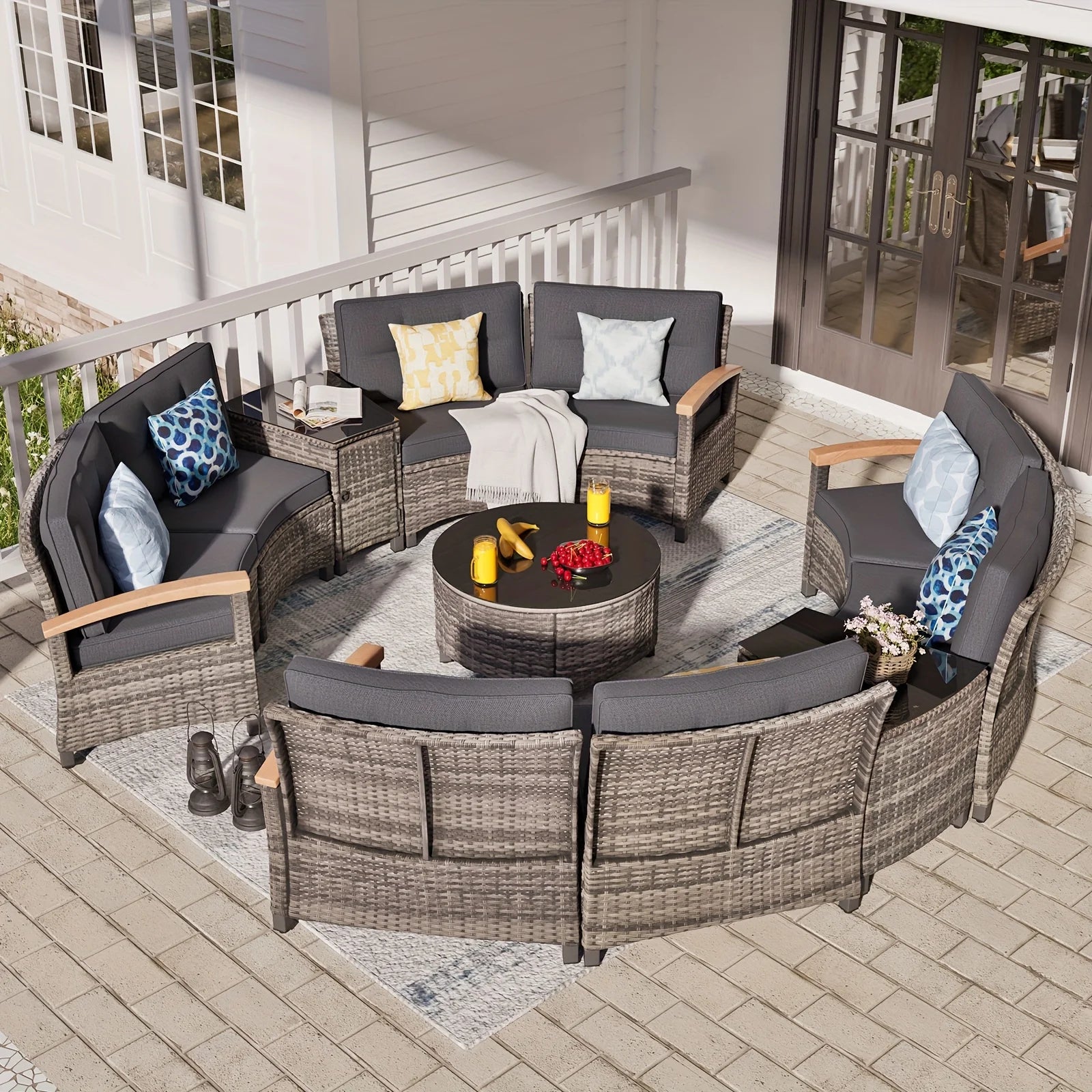 Curved Patio Sectional Sofa product view 5
