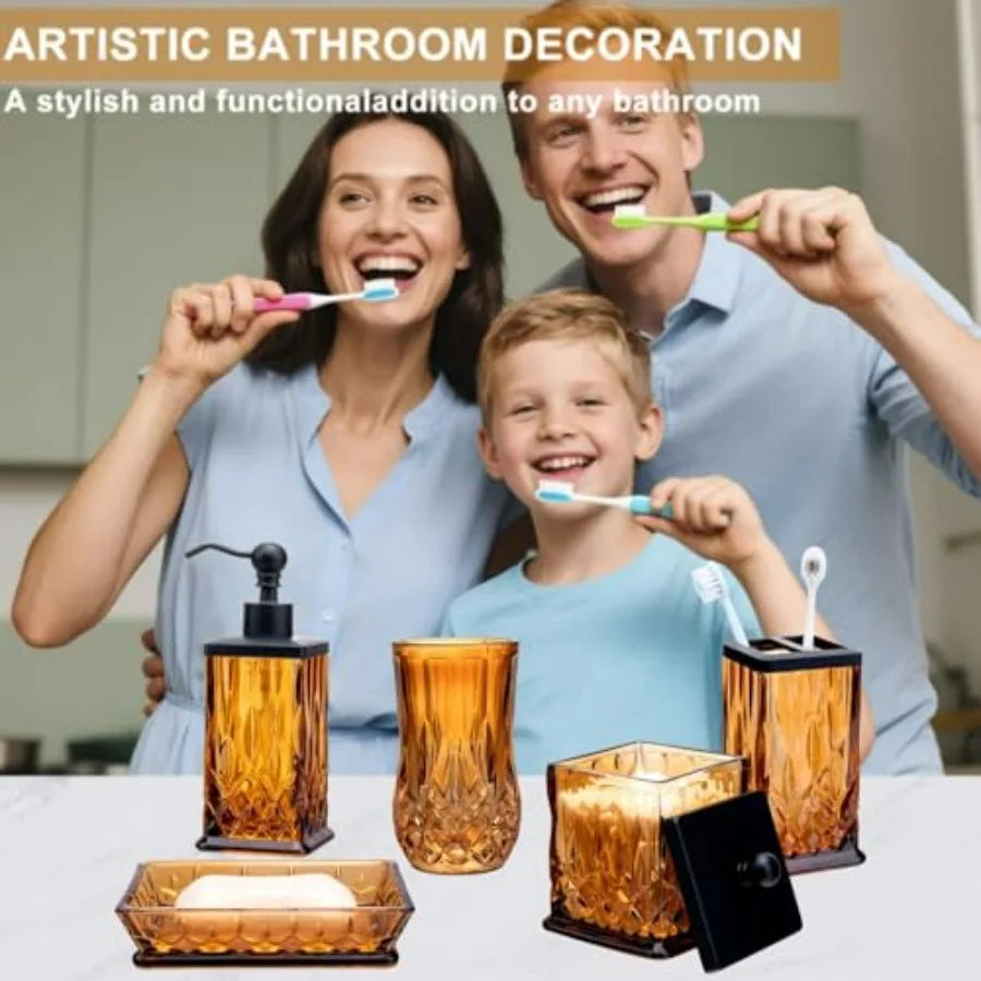 Amber Glassware Set — 5 Pieces product view 2
