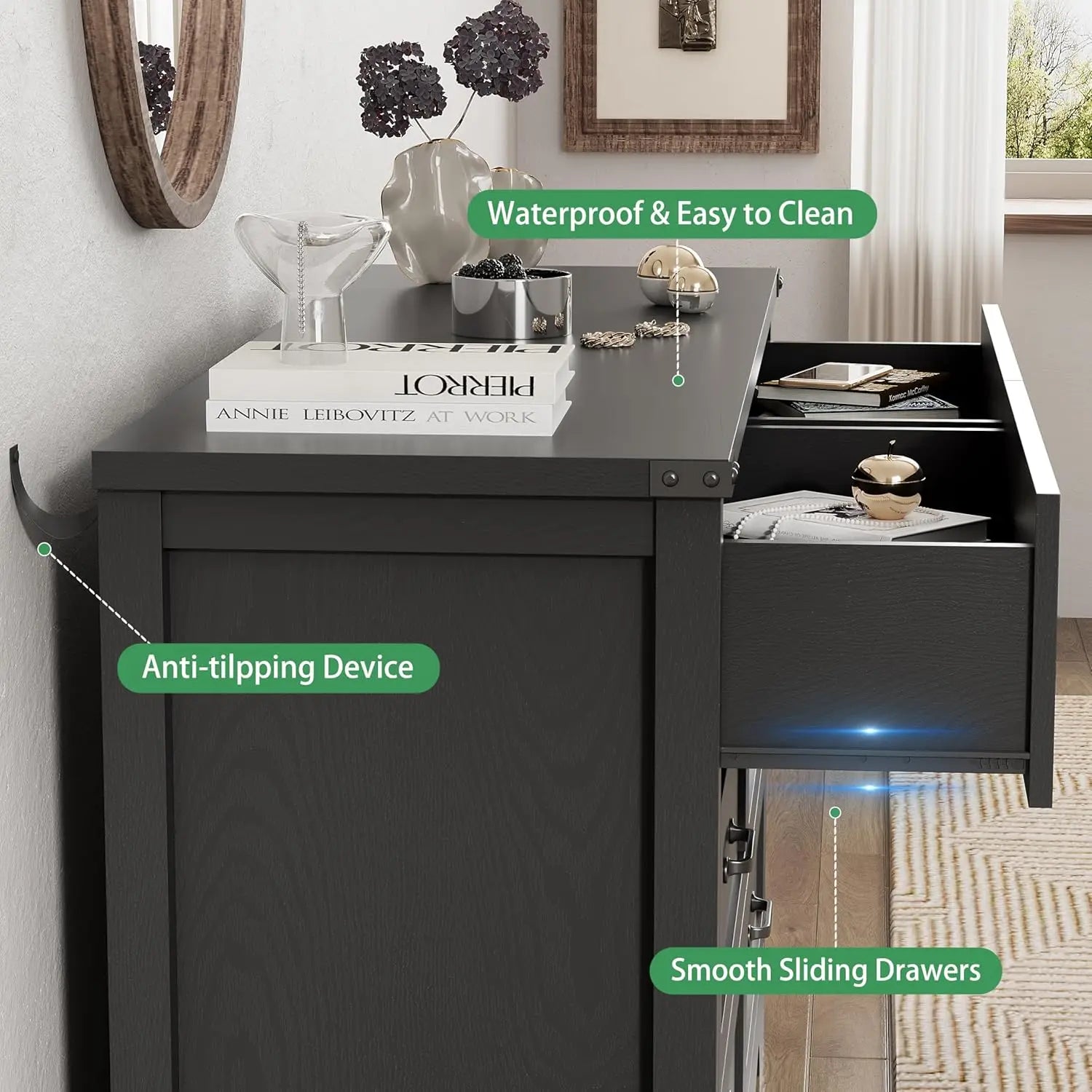Wood Chest of Drawers product view 6