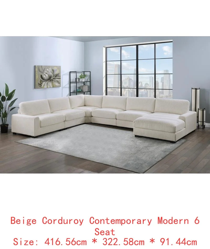 The Haven Beige 6-Piece Modular Sectional product view 10