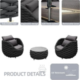 Aluminum Patio Conversation Set, 3-Piece product view 4