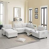 Sectional Sofa with Acrylic Tabletop product view 3