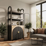 72″ Arched Bookcase with Storage product view 7