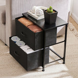 JHK Two-Drawer Bedside Table