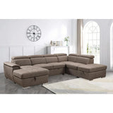 Oversized U-Shaped Sleeper Sectional with Pullout Bed product view 2