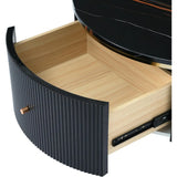 Modern Black & Gold Round Coffee Table product view 6