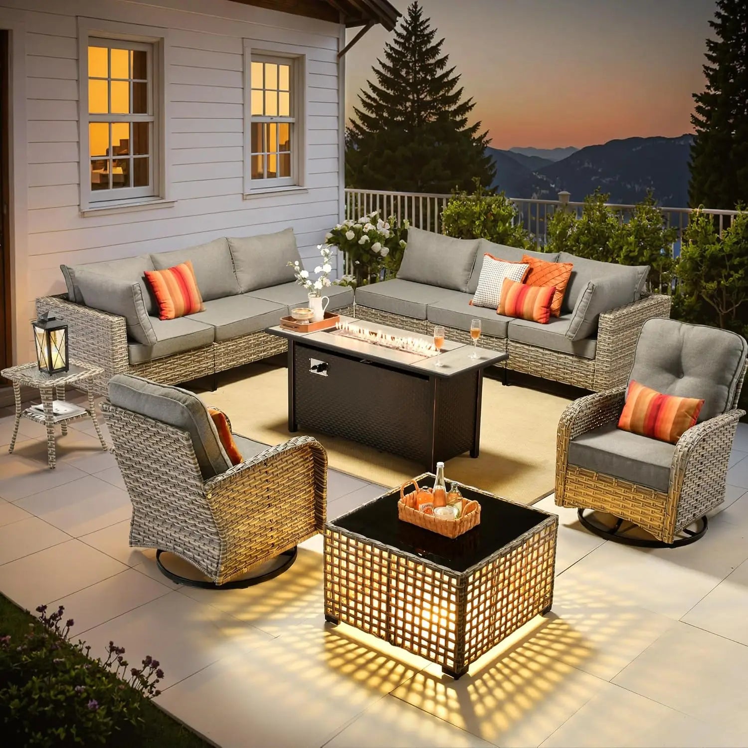 Outdoor Sectional with Fire Pit product view 1