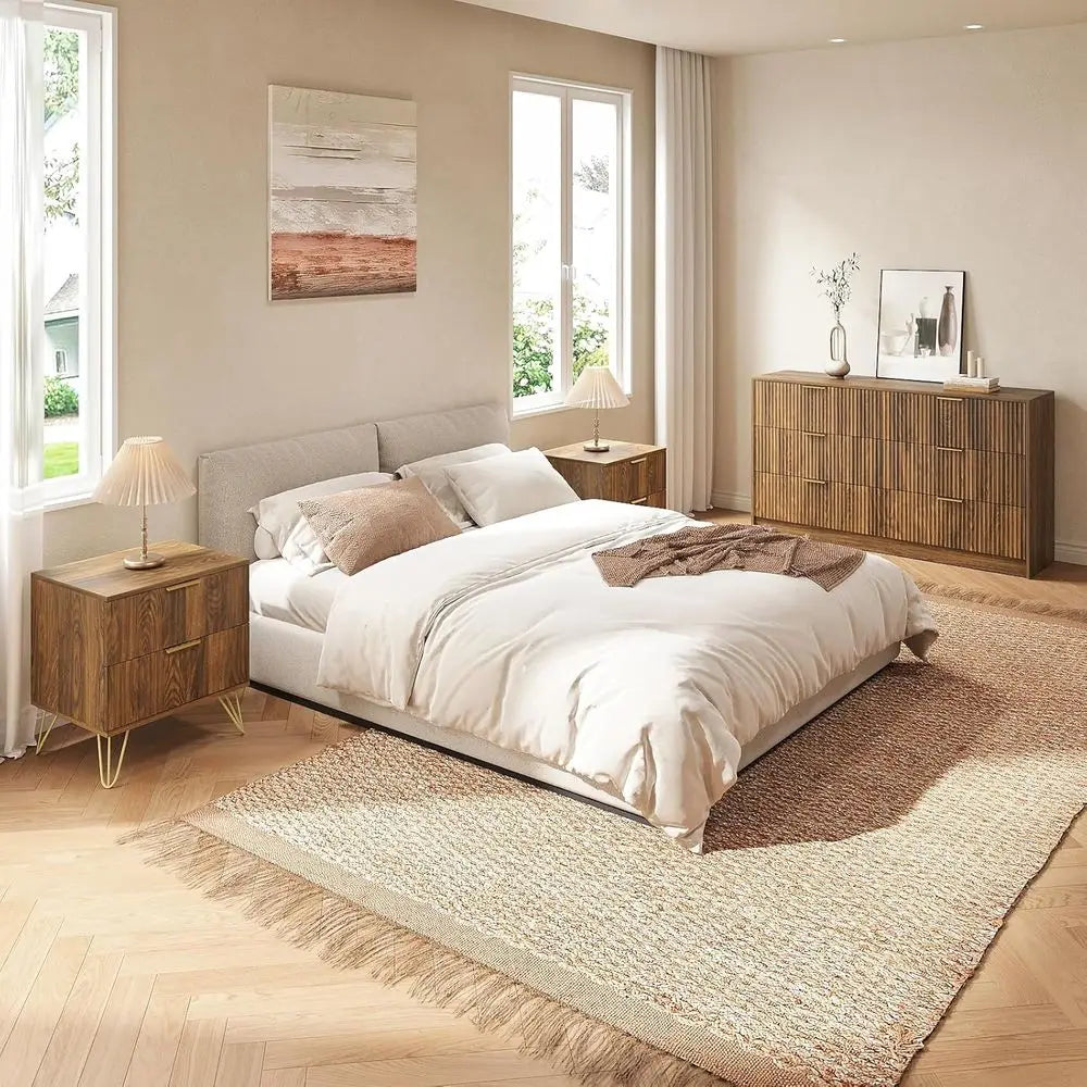 Bedroom Storage Set with Two Nightstands & Chest product view 4