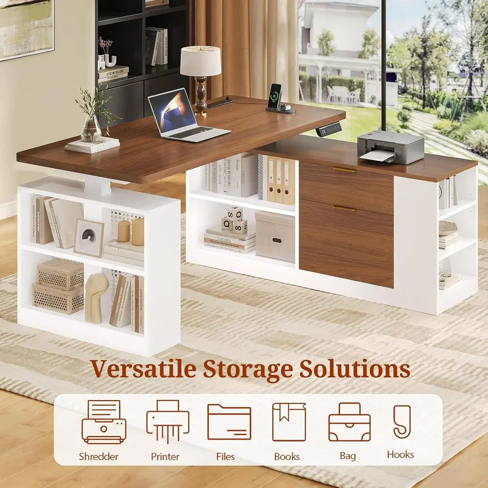 L-Shaped Adjustable Standing Desk product view 3