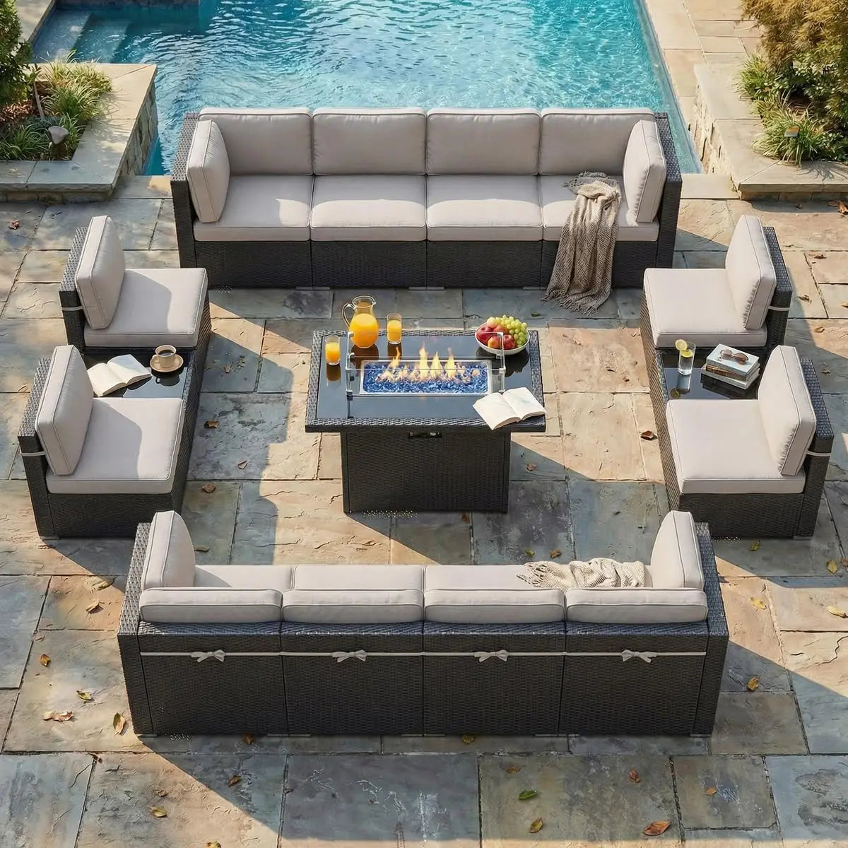 The Gathering — 15-Piece Patio Set with Fire Pit product view 1