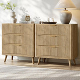Oversized Fluted Nightstands — Set product view 1
