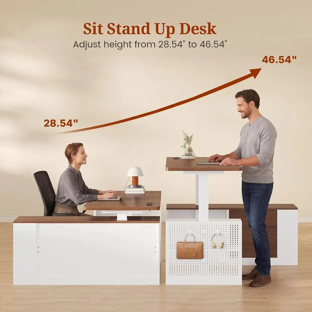 L-Shaped Adjustable Standing Desk product view 5