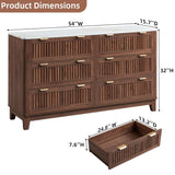 Fluted Six-Drawer Dresser product view 2