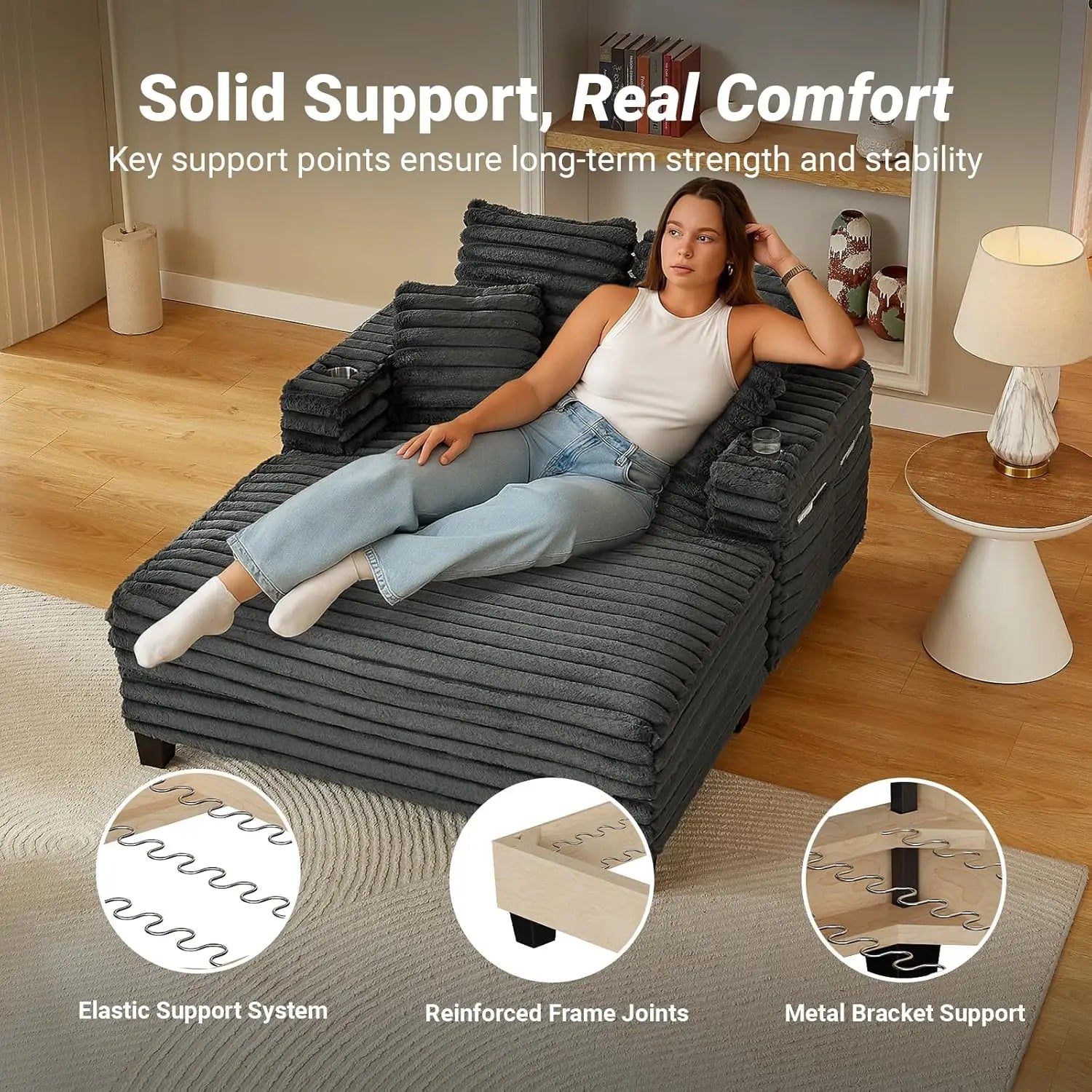 Chaise Lounge Sleeper Sofa product view 5
