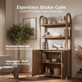 72″ Arched Bookcase with Storage product view 4