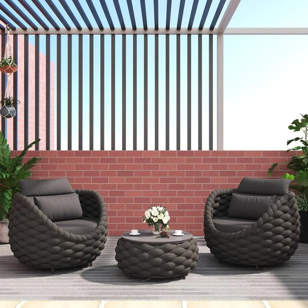 Aluminum Patio Conversation Set, 3-Piece product view 1