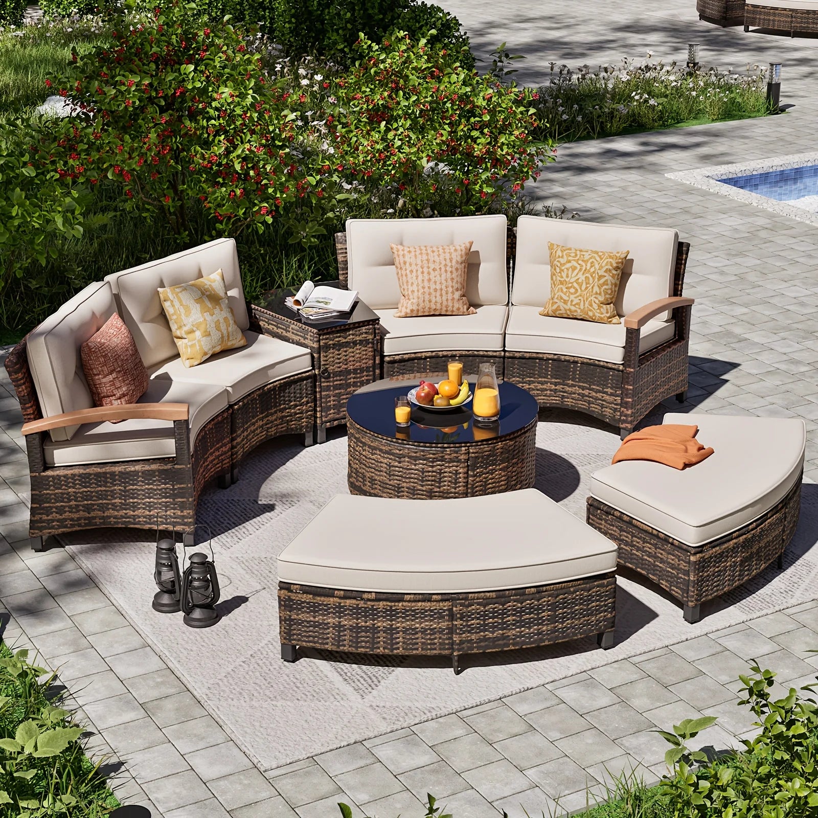 Curved Patio Sectional Sofa product view 4