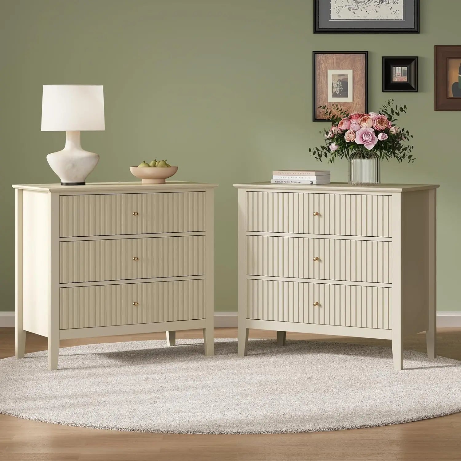 3-Drawer Nightstand product view 1